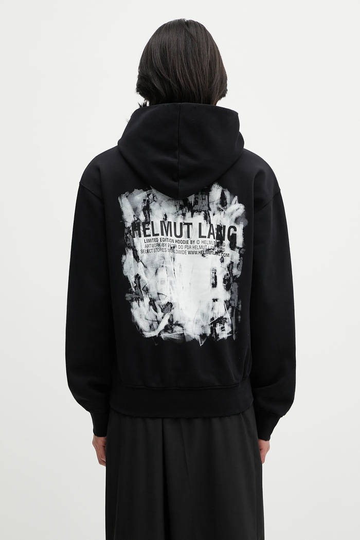 Ruházat Helmut Lang pamut melegítőfelső SCRIBBLE.H2.LIGHT.CT P02HM514 fekete