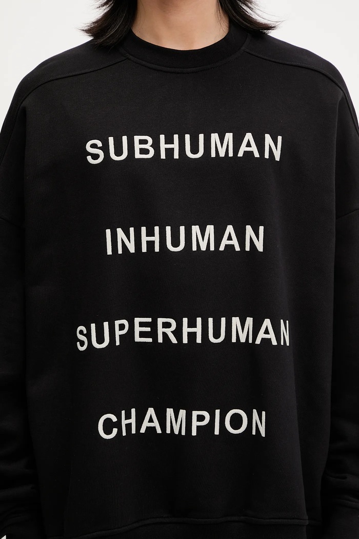 Памучен суичър Rick Owens DRKSHDW Knitted - Jumbo Sweat 221669 черен CM01E1669.CHFE
