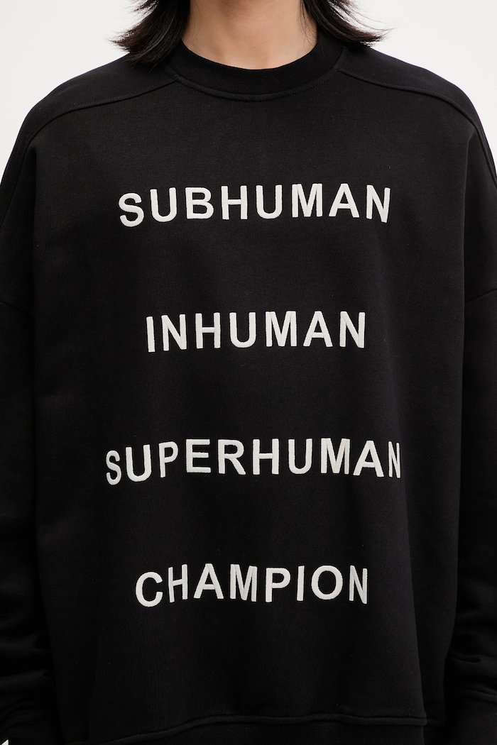 Памучен суичър Rick Owens DRKSHDW Knitted - Jumbo Sweat 221669 черен CM01E1669.CHFE