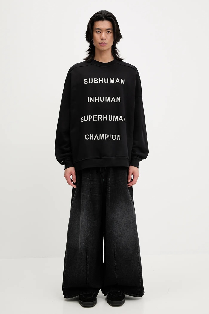 Памучен суичър Rick Owens DRKSHDW Knitted - Jumbo Sweat 221669 CM01E1669.CHFE черен