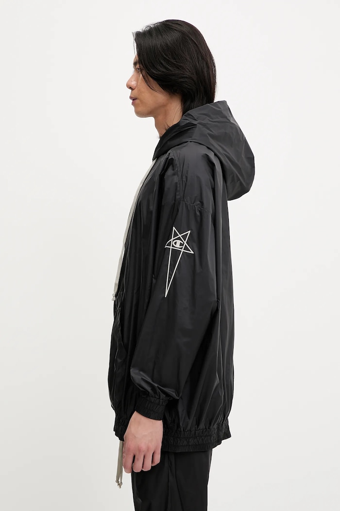 Rick Owens DRKSHDW sweatshirt Woven - Jumbo Jason S Hoodie 221661 CM01E1661.CHNY black SS25