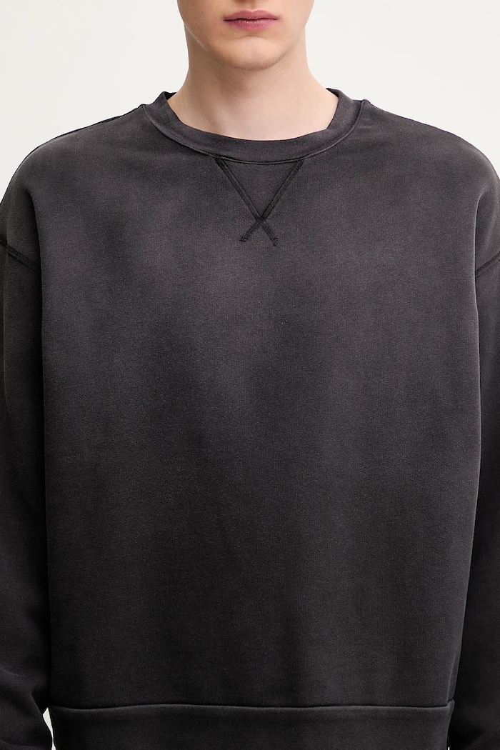 Pamučna dukserica 1017 ALYX 9SM Garment dye boxy crewneck crna AAMSW0243FA01
