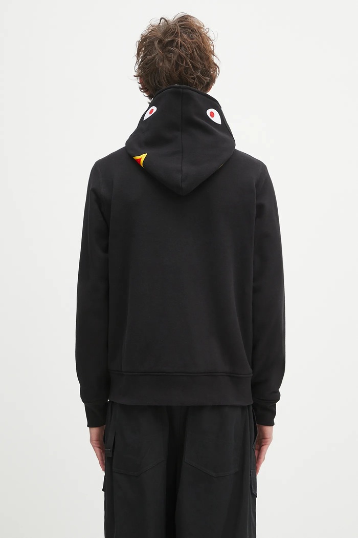 Clothing A Bathing Ape cotton sweatshirt 2nd shark 1K70115006 black