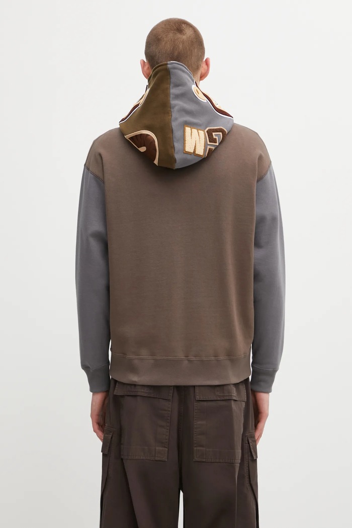 Clothing A Bathing Ape cotton sweatshirt Shark 1K70115312 brown
