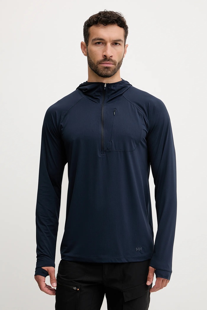 Суичър за спортове на открито Helly Hansen SHINE SOLEN еластичен тъмносин 49571