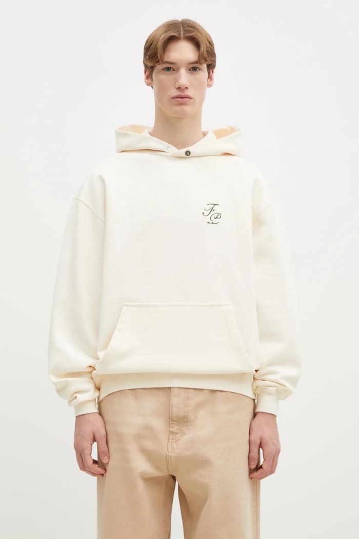 Bavlněná mikina Filling Pieces 80699849936 béžová