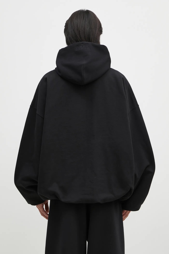 Clothing VETEMENTS sweatshirt Oval Logo Cropped Boxy UA66HD600BW black