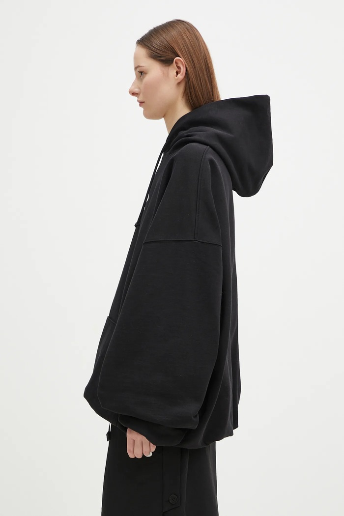 VETEMENTS sweatshirt Oval Logo Cropped Boxy black UA66HD600BW