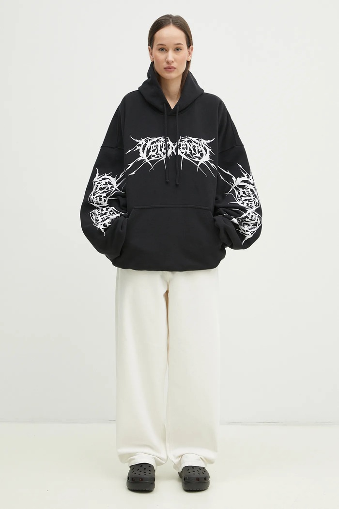 VETEMENTS sweatshirt Death Metal Cropped Boxy UA66HD620BW