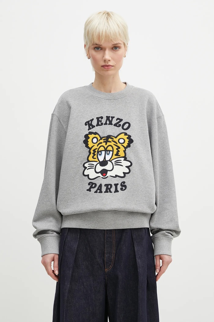 Bavlněná mikina Kenzo x Verdy FF58SW2394MF.94 šedá SS25