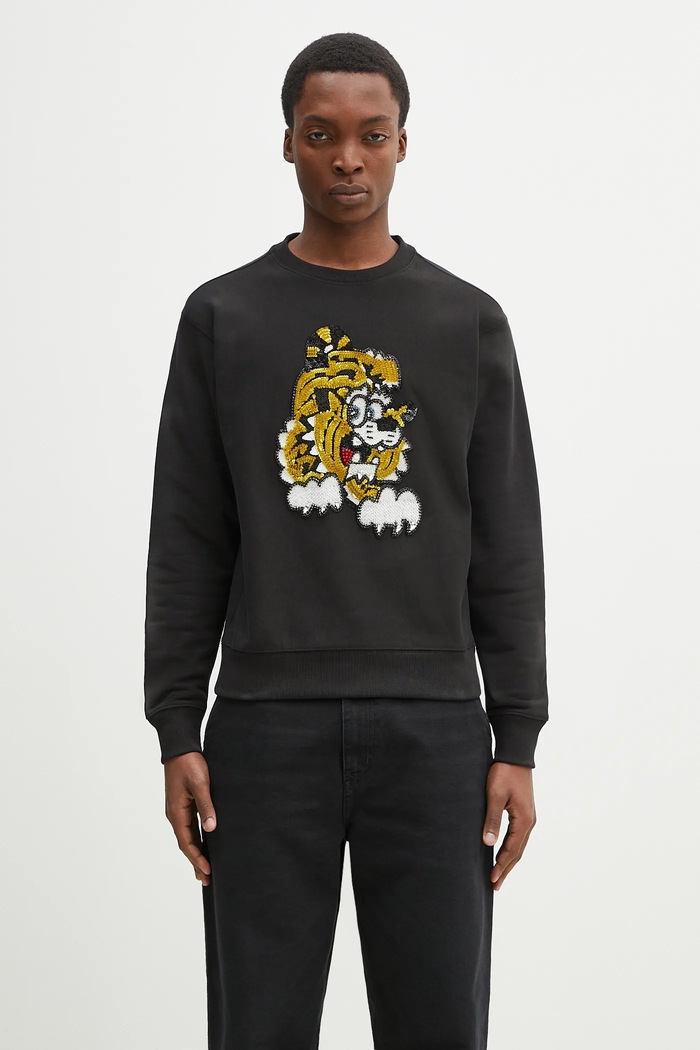 Βαμβακερή μπλούζα Kenzo x Verdy απλικέ μαύρο FF58SW2764MC.99J