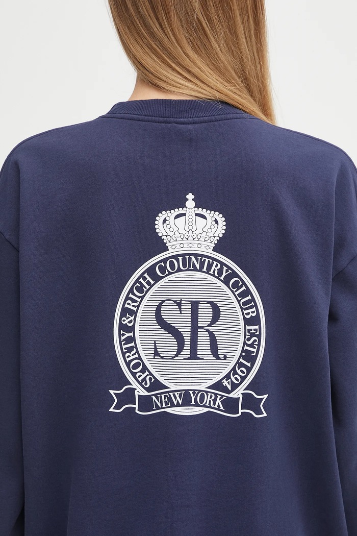 Sporty & Rich bluza bawełniana Royal Club ST071620219BL106