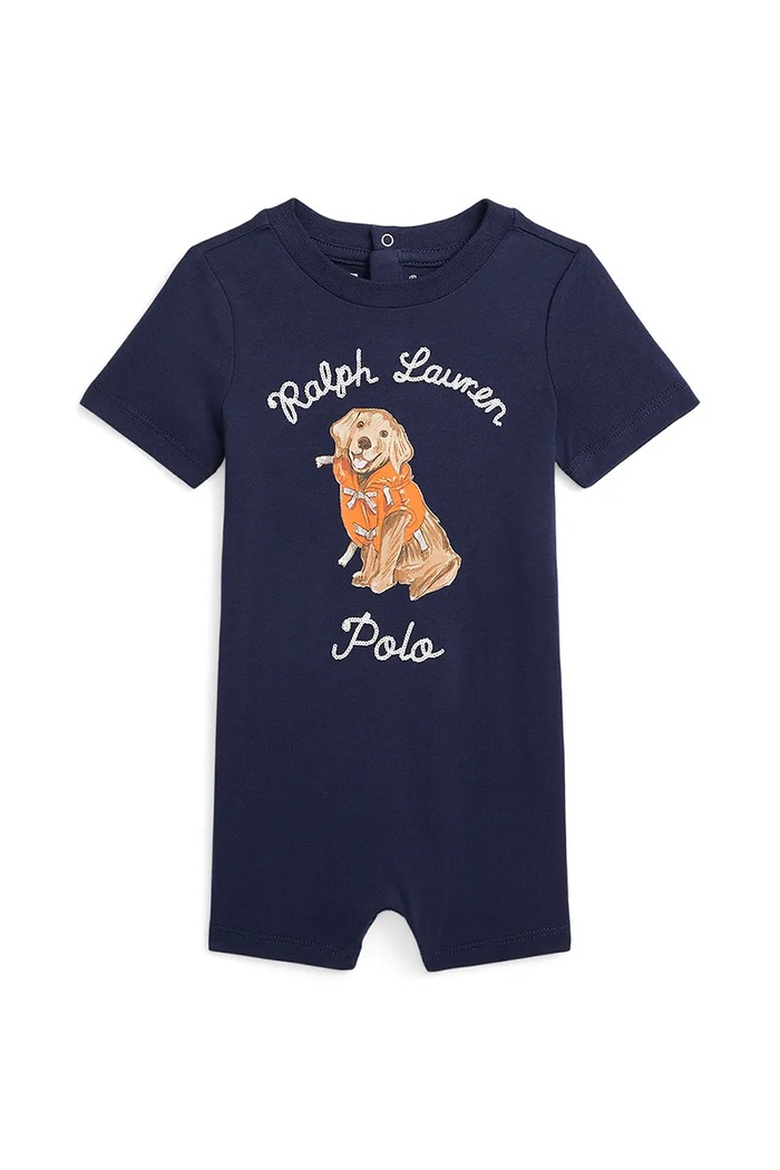 Βρεφικά βαμβακερά φορμάκια Polo Ralph Lauren σκούρο μπλε 320966267001