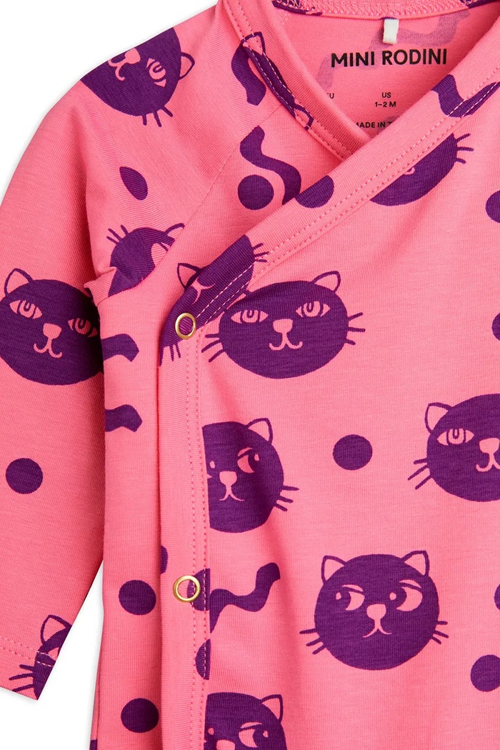 Момиче Комплект за бебета Mini Rodini Squiggly cats 2514010528 розов