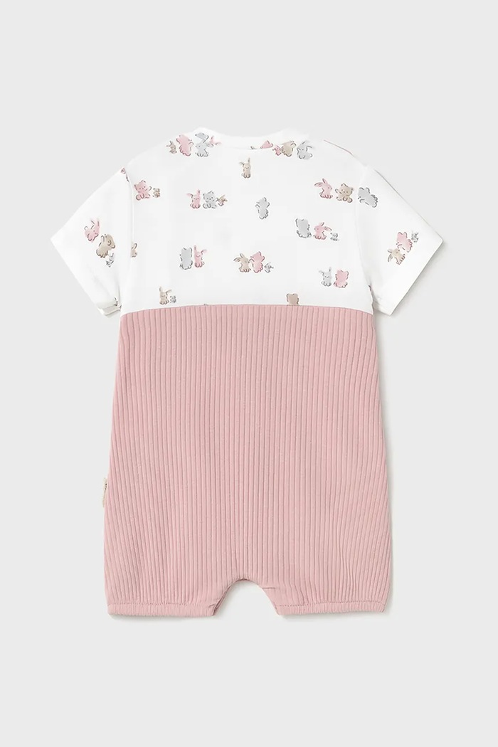 Бебешки къс гащеризон Mayoral Newborn 1616.G.1A.Newborn.PPYH розов SS25