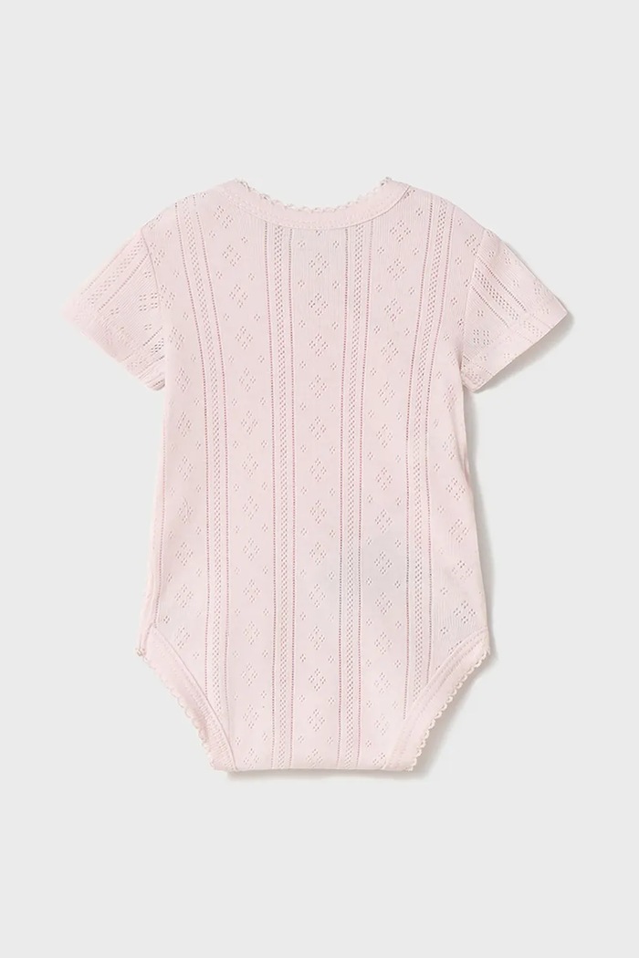 Бебешко боди от памук Mayoral Newborn 1746.2A.Newborn.PPYH розов SS25