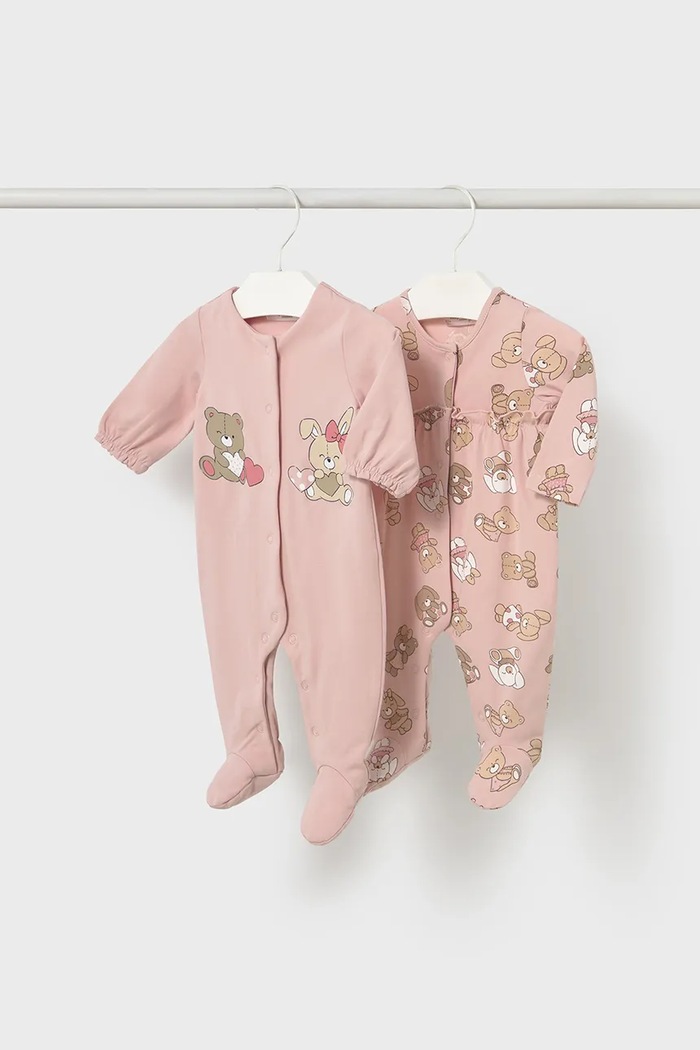 Mayoral Newborn pajacyk niemowlęcy 2-pack Produkt niemowlęcy różowy 1750.2B.Newborn.PPYH