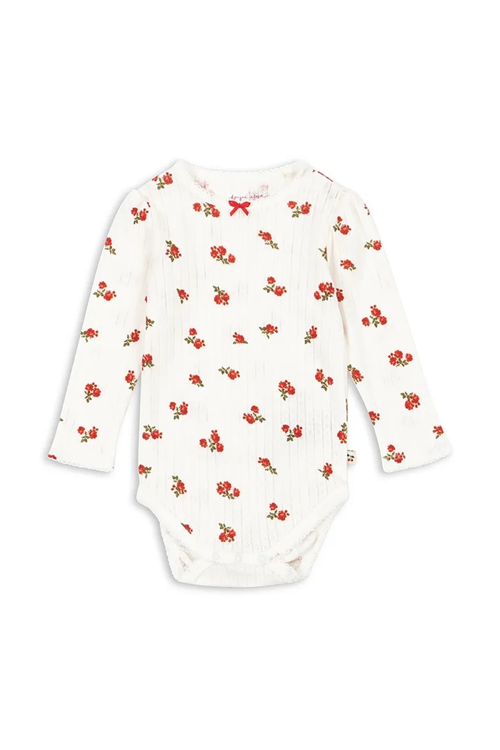 Konges Sløjd body din bumbac pentru bebeluși MINNIE BODY GOTS Produs pentru bebe bej KS102585