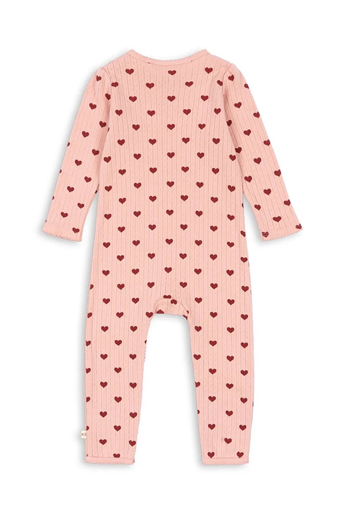 DÍVKA Bavlněné dětské polodupačky Konges Sløjd MINNIE ONESIE GOTS KS102586 růžová