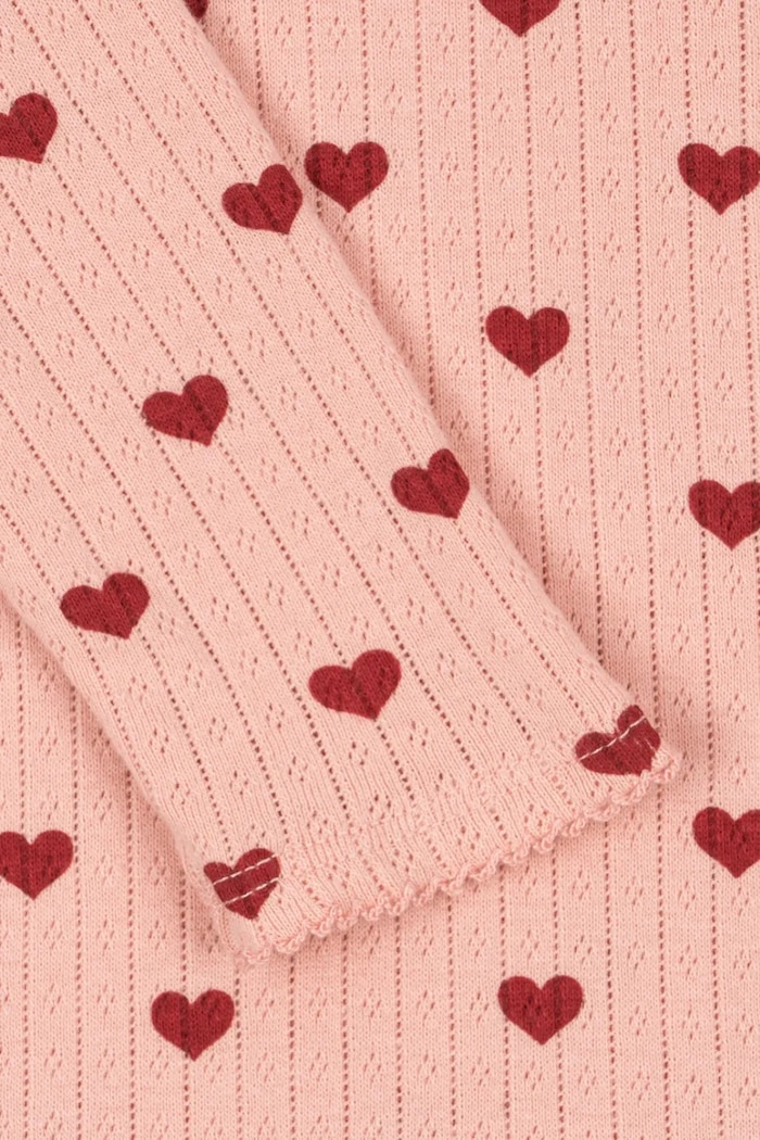 Bavlněné dětské polodupačky Konges Sløjd MINNIE ONESIE GOTS KS102586 růžová