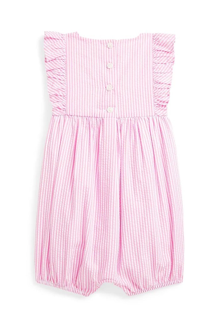 Polo Ralph Lauren rampers bawełniany niemowlęcy 310965362001 różowy SS25