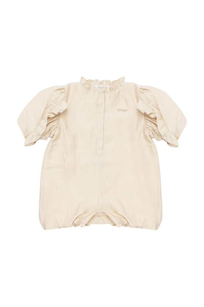 Бебешки къс гащеризон Donsje Deloor Playsuit бежов 3036200