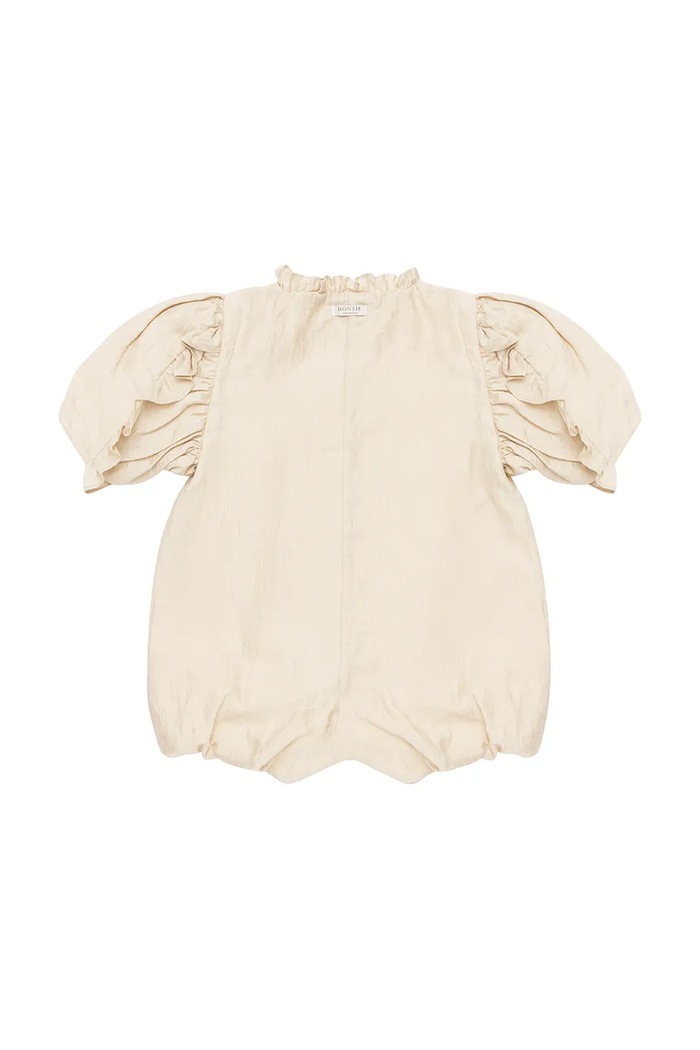 Бебешки къс гащеризон Donsje Deloor Playsuit 3036200 бежов SS25