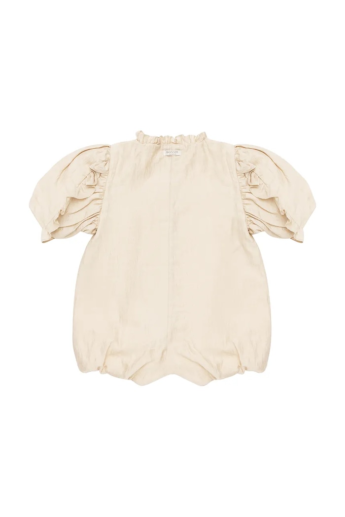 Бебешки къс гащеризон Donsje Deloor Playsuit 3036200 бежов SS25