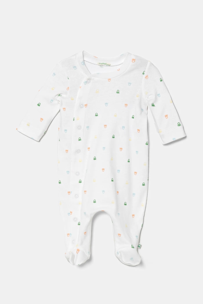 United Colors of Benetton śpioszki bawełniane niemowlęce Produkt niemowlęcy biały 3PWB0T02D.W.Seasonal