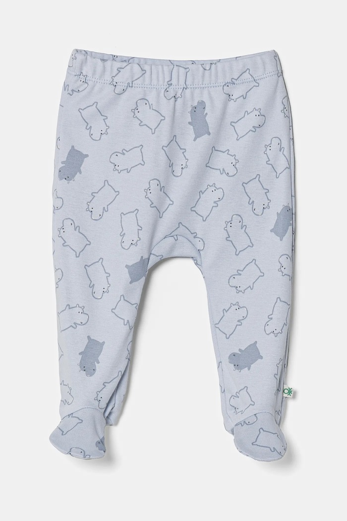 Κοριτσίστικα Βαμβακερή βρεφική φόρμα United Colors of Benetton 2-pack 3PWB0F009.W.Seasonal μπλε