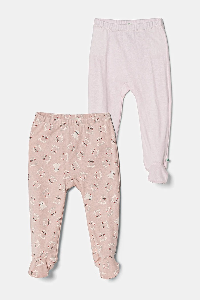 United Colors of Benetton tutina in cotone per neonati pacco da 2 Confezione da 2 rosa 3PWB0F009.W.Seasonal