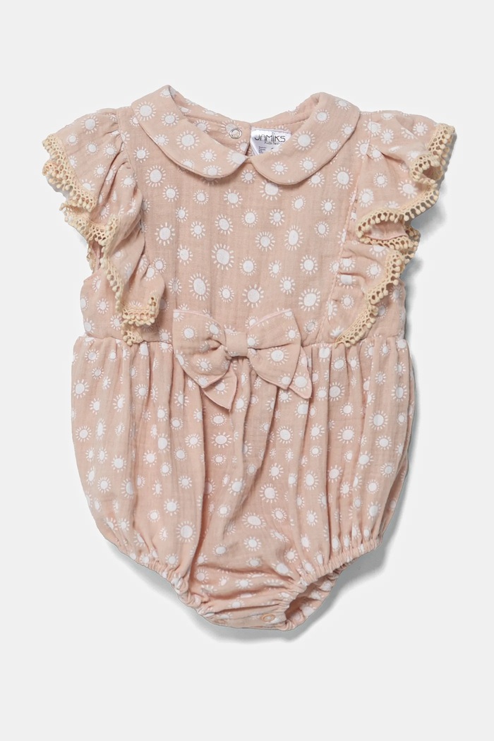 Bavlněné kojenecké body Jamiks BLISS Kojenecký výrobek růžová BLISS.org.Ramp.JLH158.G