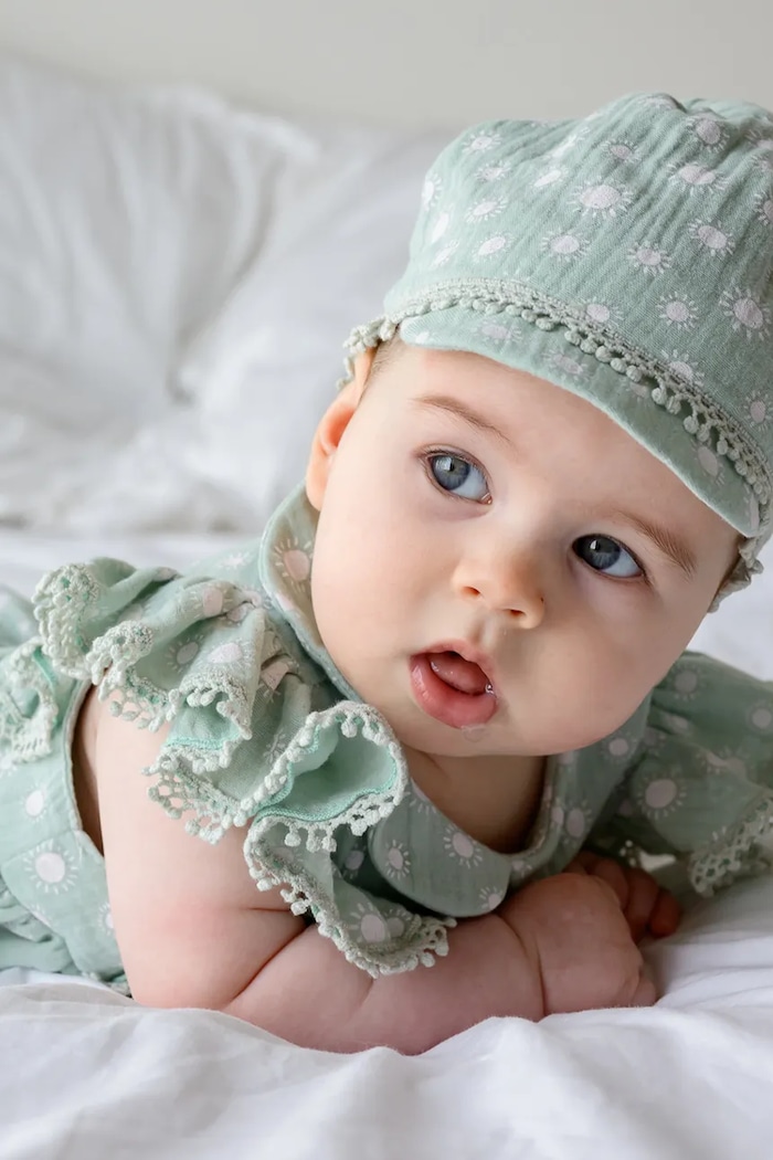 Pamučni bodi za bebe Jamiks BLISS BLISS.org.Ramp.JLH158.G tirkizna