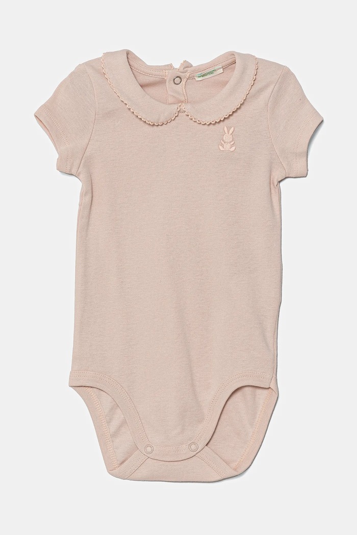 United Colors of Benetton body bawełniane niemowlęce Produkt niemowlęcy różowy 3I9WAB00Q.W.Seasonal