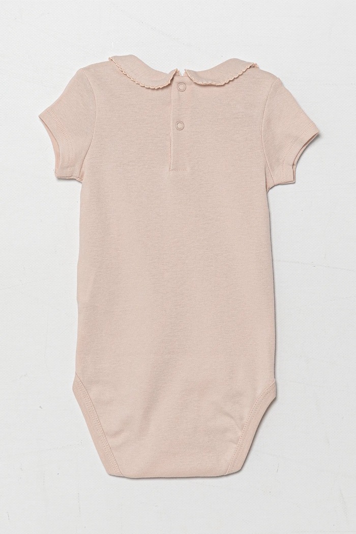 United Colors of Benetton body bawełniane niemowlęce 3I9WAB00Q.W.Seasonal różowy SS25