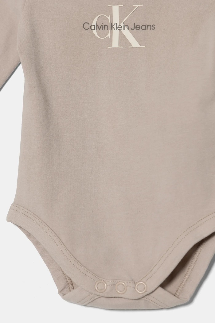 Chłopiec Calvin Klein Jeans body niemowlęce IN0IN00033.PPYA beżowy