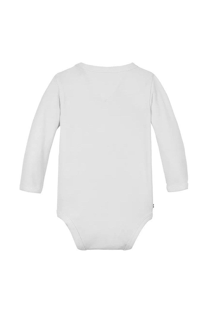Бебешко боди от памук Tommy Hilfiger KN0KN01974.PPYA бял SS25