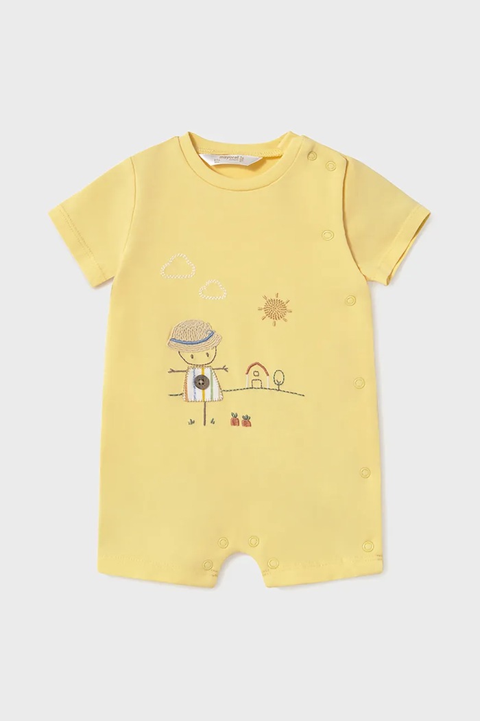 Mayoral Newborn rampers niemowlęcy 2-pack 1707.1D.Newborn.PPYH żółty SS25