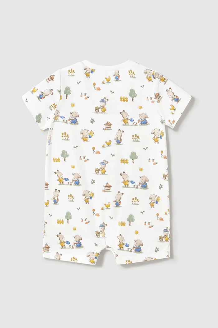 Chłopiec Mayoral Newborn rampers niemowlęcy 2-pack 1707.1D.Newborn.PPYH żółty