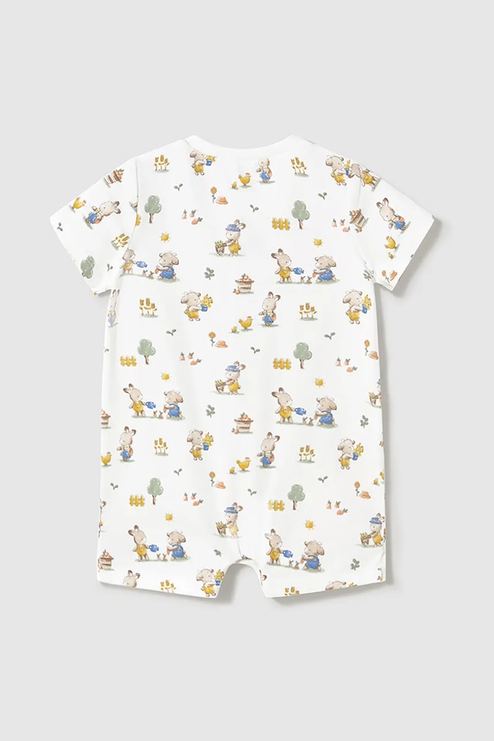 Chłopiec Mayoral Newborn rampers niemowlęcy 2-pack 1707.1D.Newborn.PPYH żółty