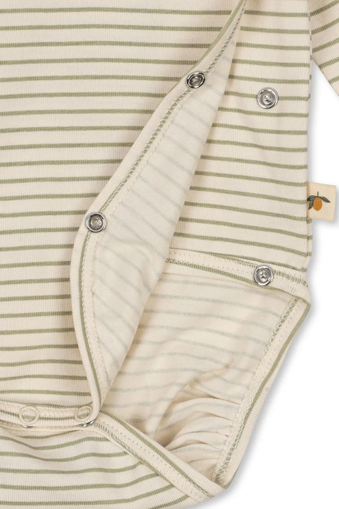 Konges Sløjd gyerek body BASIC LS NEWBORN BODY GOTS KS102243 bézs SS25