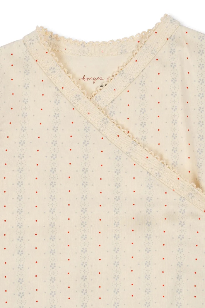 Chłopiec Konges Sløjd śpioszki niemowlęce BASIC NEWBORN ONESIE GOTS KS102246 beżowy