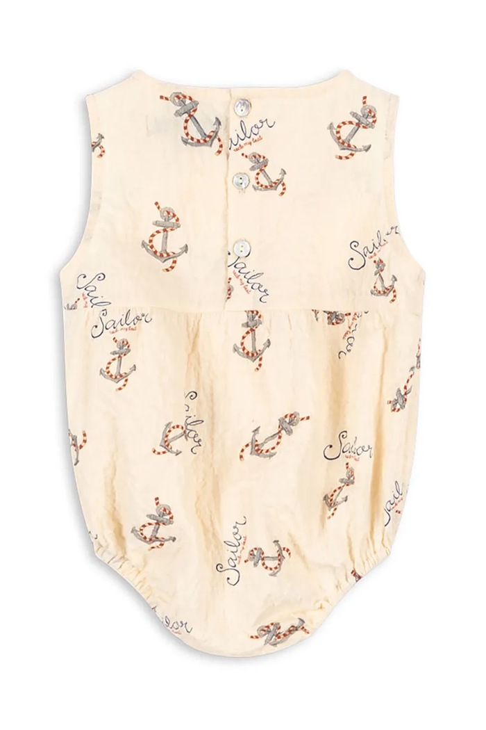 Bodi Konges Sløjd ELLIOT ROMPER GOTS KS103065 bež SS25