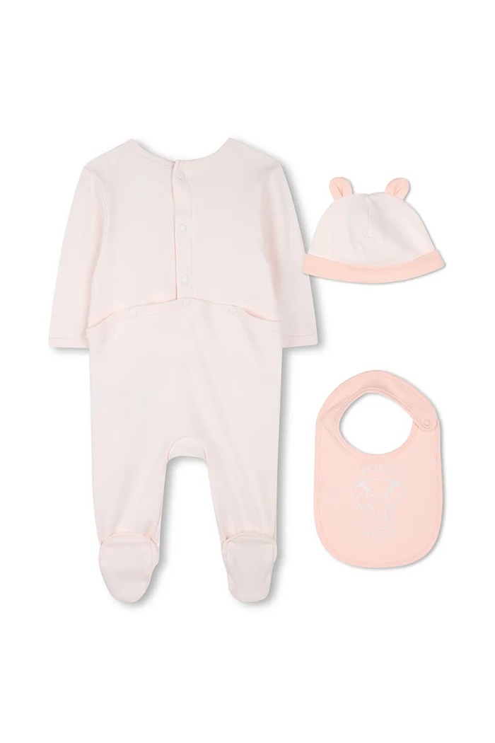 Pamučni kombinezon za bebe Kenzo Kids K60866 roza SS25