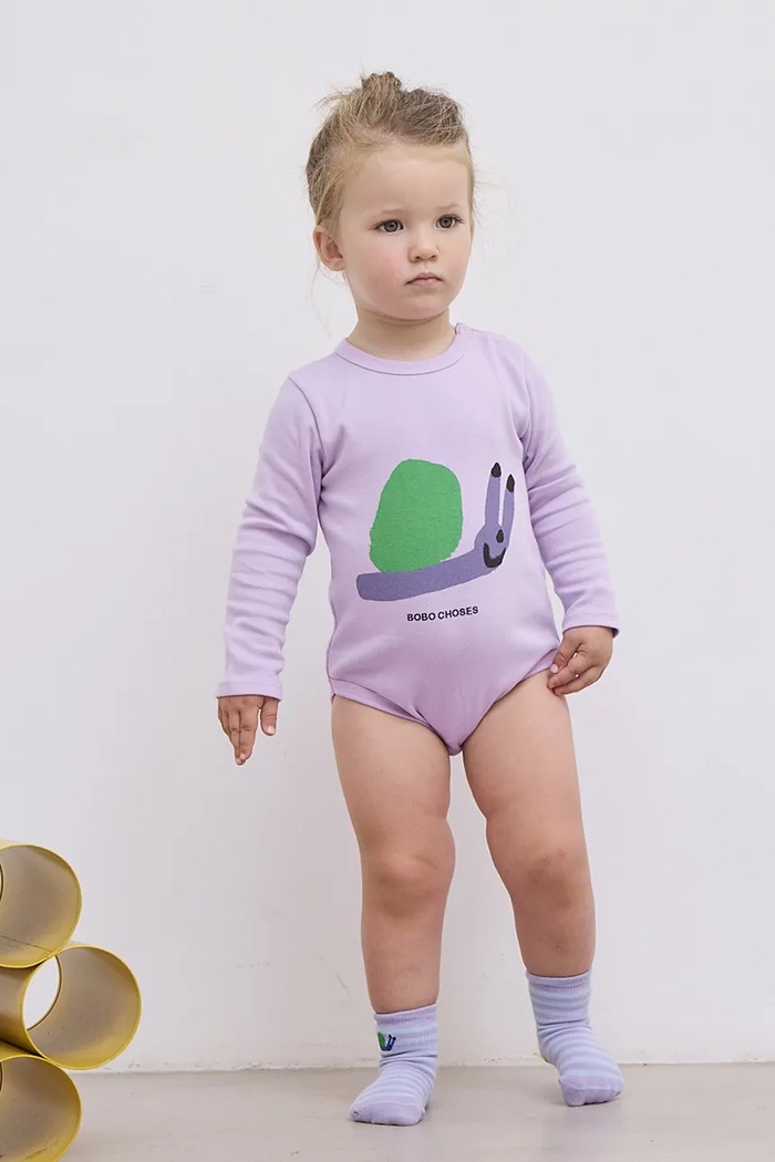 Bobo Choses Body bebe Funny Snail violet 125AB114