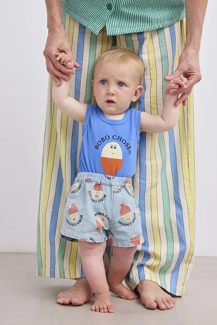 Băieți Bobo Choses Body bebe Morning Egg 125AB001 albastru