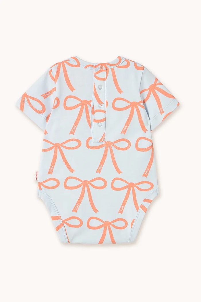 Tinycottons body bawełniane niemowlęce BOWS BODY SS25.028 niebieski SS25