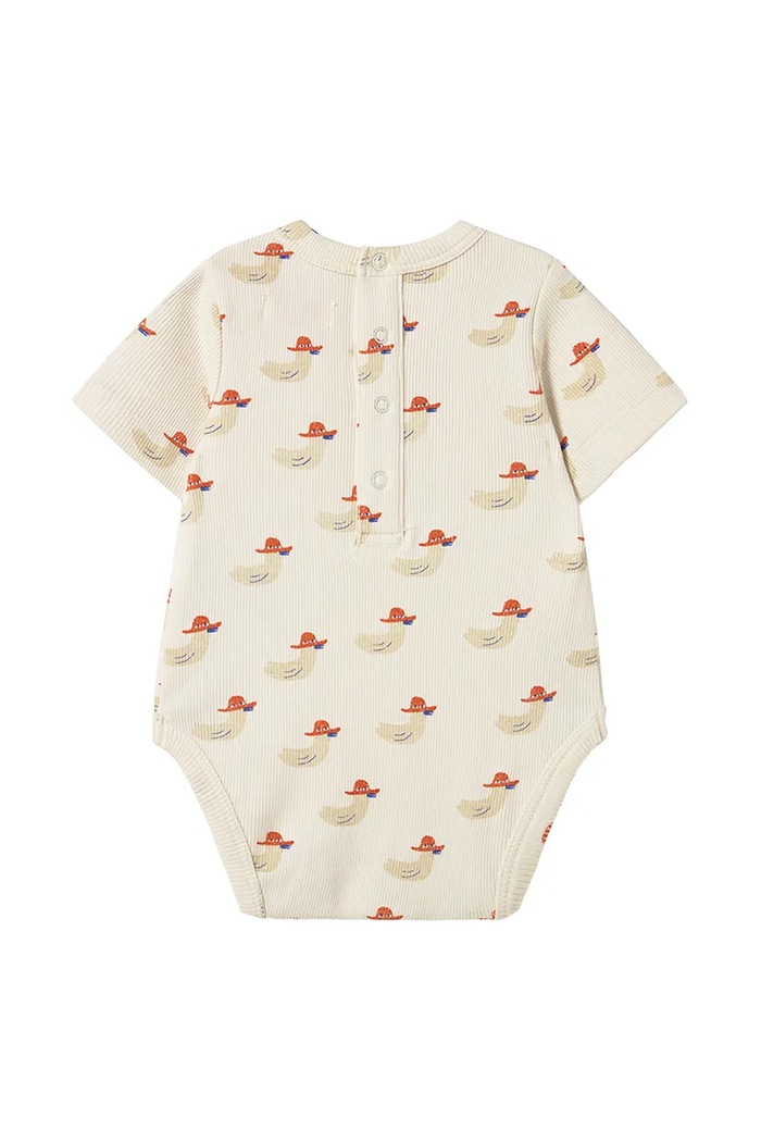 Tinycottons body bebe DUCKS RIB BODY SS25.359 bej SS25