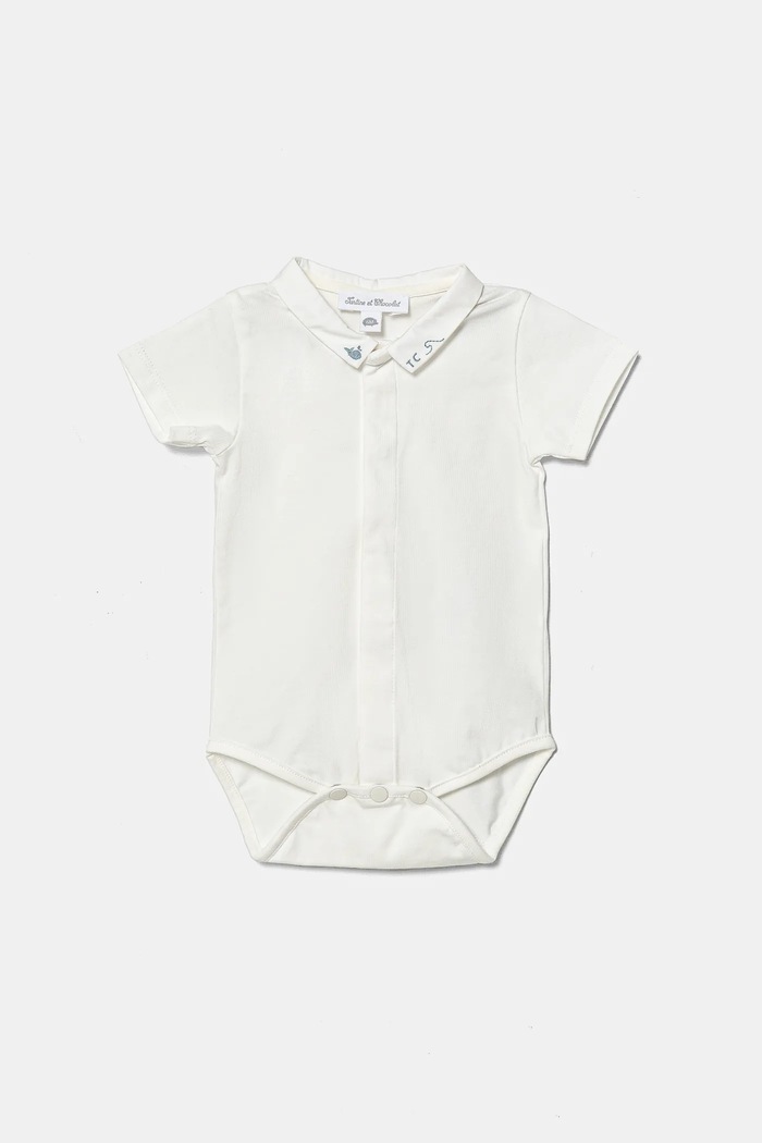 Tartine et Chocolat rampers bawełniany niemowlęcy CA37020 niebieski SS25