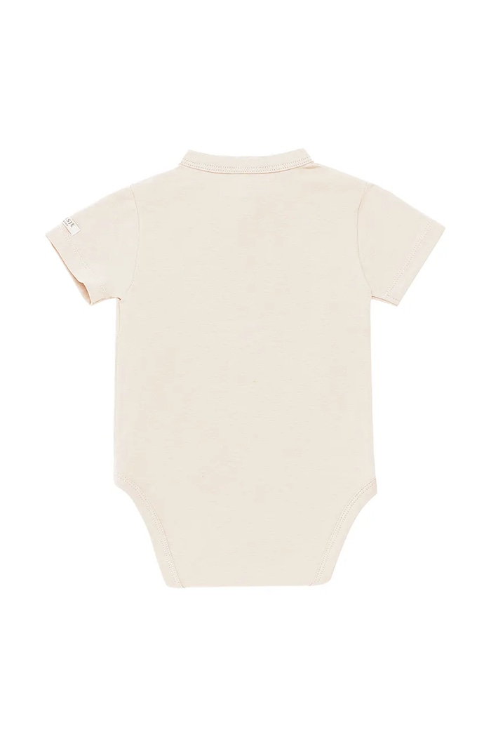 Fiú Donsje pamut baba body Cadey Bodysuit Olive 3036002 bézs